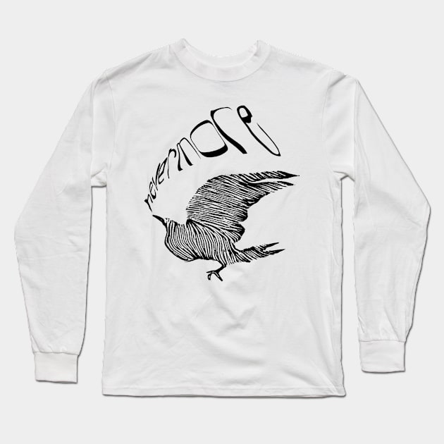 Raven - Nevermore Long Sleeve T-Shirt by khairzul